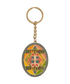 Warner Bros Butterbeer Logo Keyring