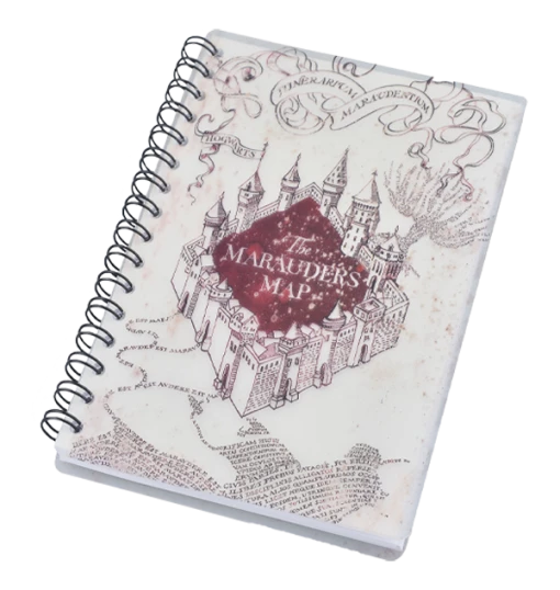 Warner Bros Marauders Map Spiral Notebook 8 Warner Bros Marauders Map Spiral Notebook