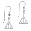 Warner Bros Deathly Hallows Sterling Silver Earrings Jewellery