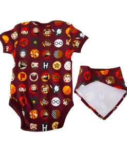 Warner Bros Kawaii Dot Baby Body Suit And Bib Set