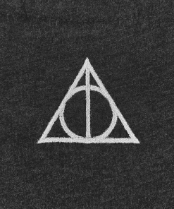 Warner Bros Best Sellers Deathly Hallows Smoky Charcoal T-Shirt