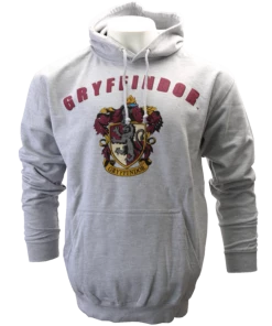 Warner Bros Grey Gryffindor Crest Hooded Jumper