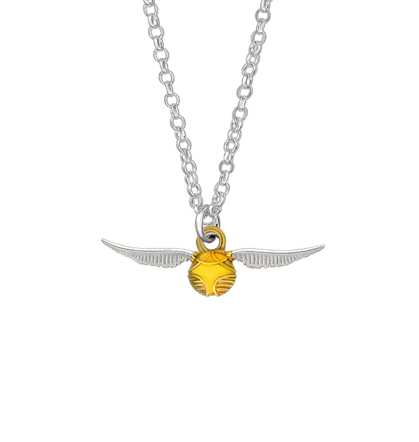 Warner Bros Golden Snitch Sterling Silver Necklace 4 Warner Bros Golden Snitch Sterling Silver Necklace