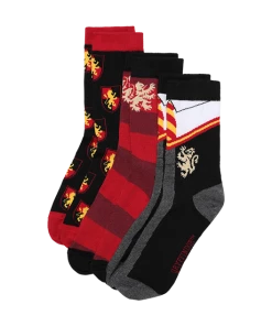 Warner Bros Gryffindor House 3-Pack Socks
