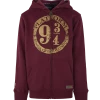 Warner Bros Best Sellers Platform 9 3/4 Kids Zip Hoodie - Burgundy 2 Warner Bros Best Sellers Platform 9 3/4 Kids Zip Hoodie - Burgundy