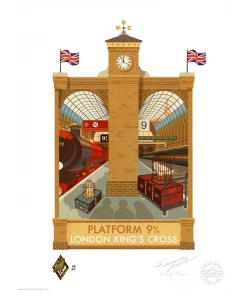 Warner Bros Platform 9¾ MinaLima Exclusive Platform 9 3/4 Print