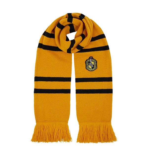 Warner Bros Hufflepuff Knitted Crest Scarf 3 Warner Bros Hufflepuff Knitted Crest Scarf