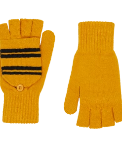 Warner Bros Hufflepuff Knitted Mitten Capped Gloves