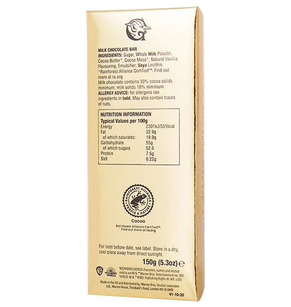 Warner Bros Milk Chocolate Gringotts Gold Bar 4 Warner Bros Milk Chocolate Gringotts Gold Bar