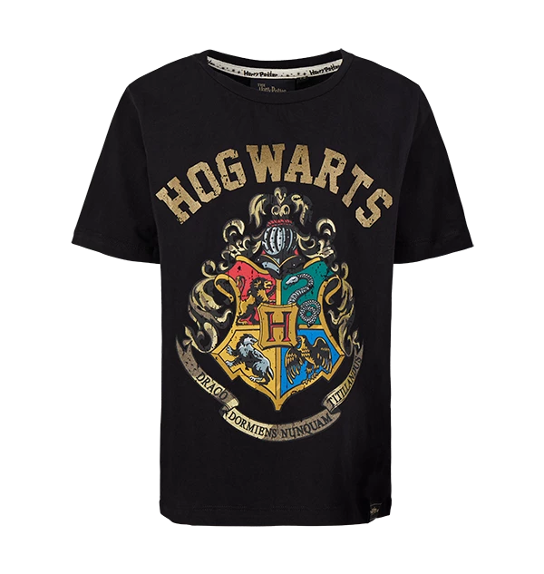 Warner Bros Kids Hogwarts Crest Black T-Shirt 3 Warner Bros Kids Hogwarts Crest Black T-Shirt