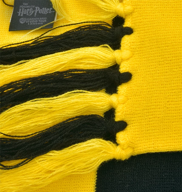 Warner Bros Hufflepuff Broad Stripe Scarf 4 Warner Bros Hufflepuff Broad Stripe Scarf